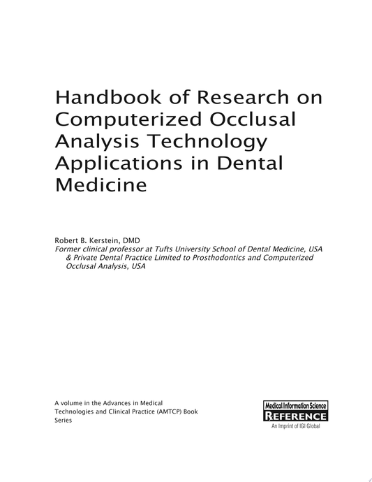 Handbook of Research on Computerized Occlusal Analysis Technology Applications in Dental Medicine